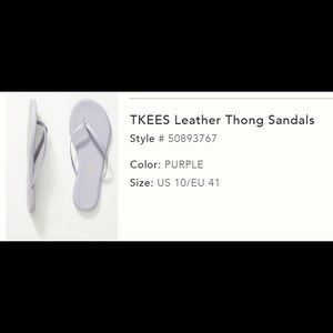 TKEES Purple flip flops size 10